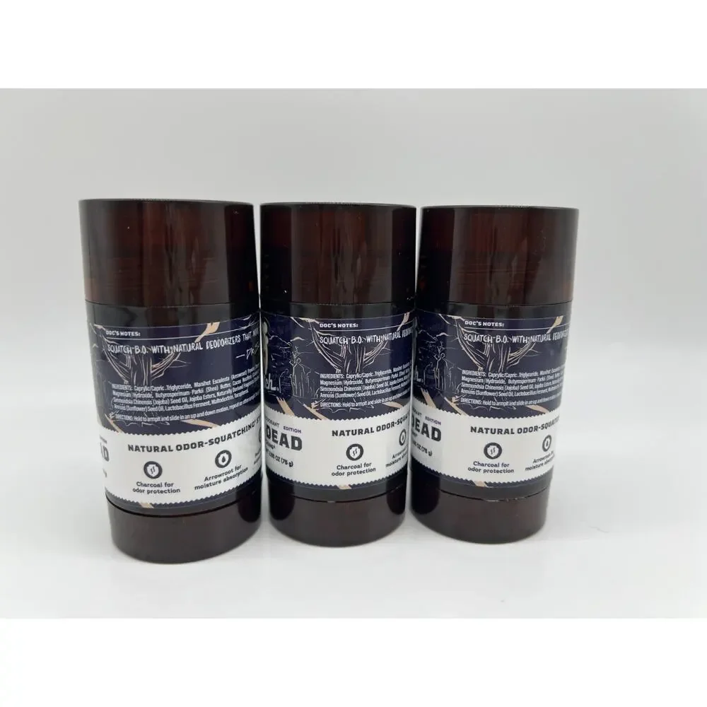 Dr Squatch Natural Deodorant Sticc of the Dead 2.65 oz Lot of 3